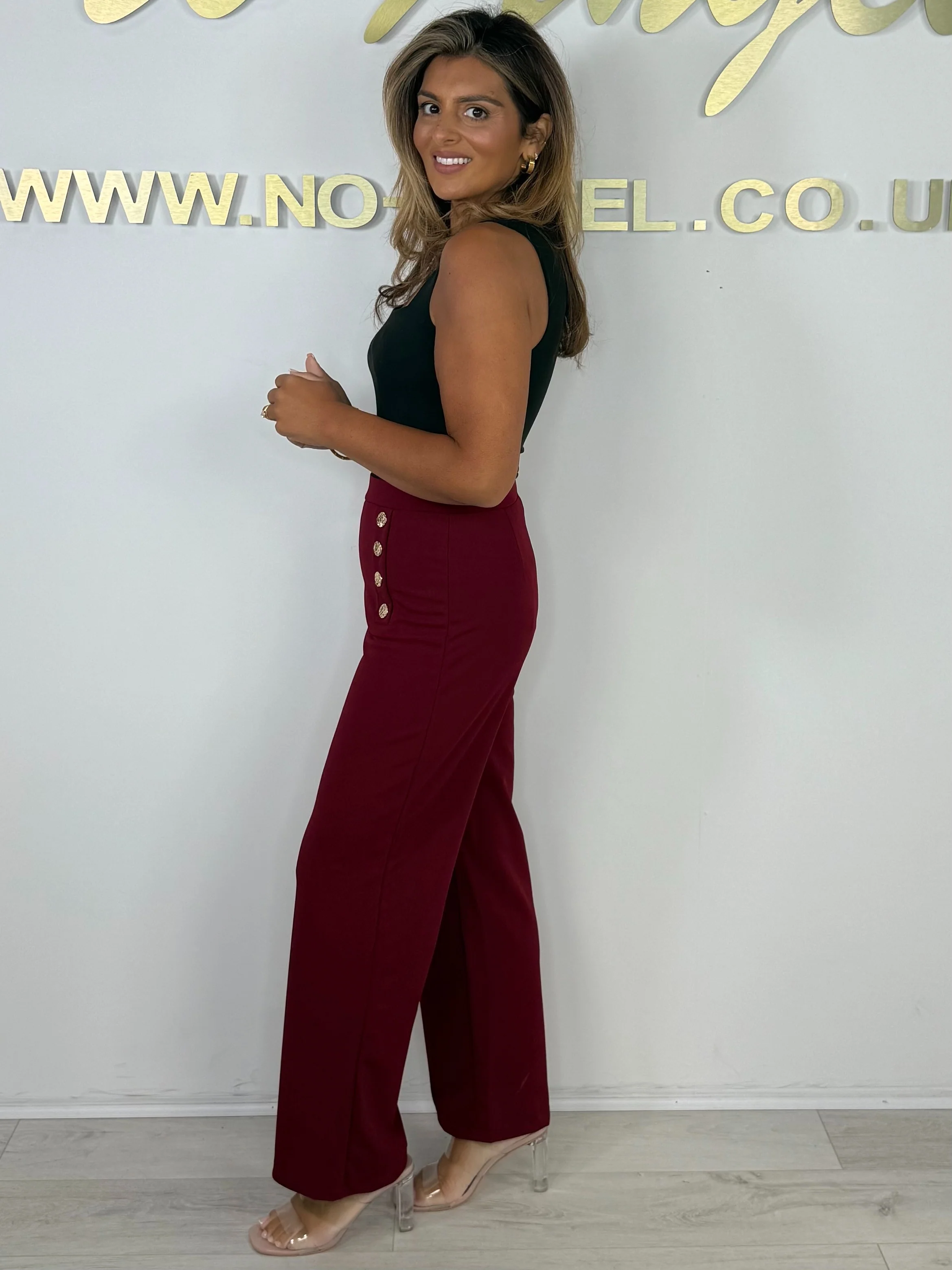 Gold Hammered Straight Leg Trousers (4 Colours) - Image 7