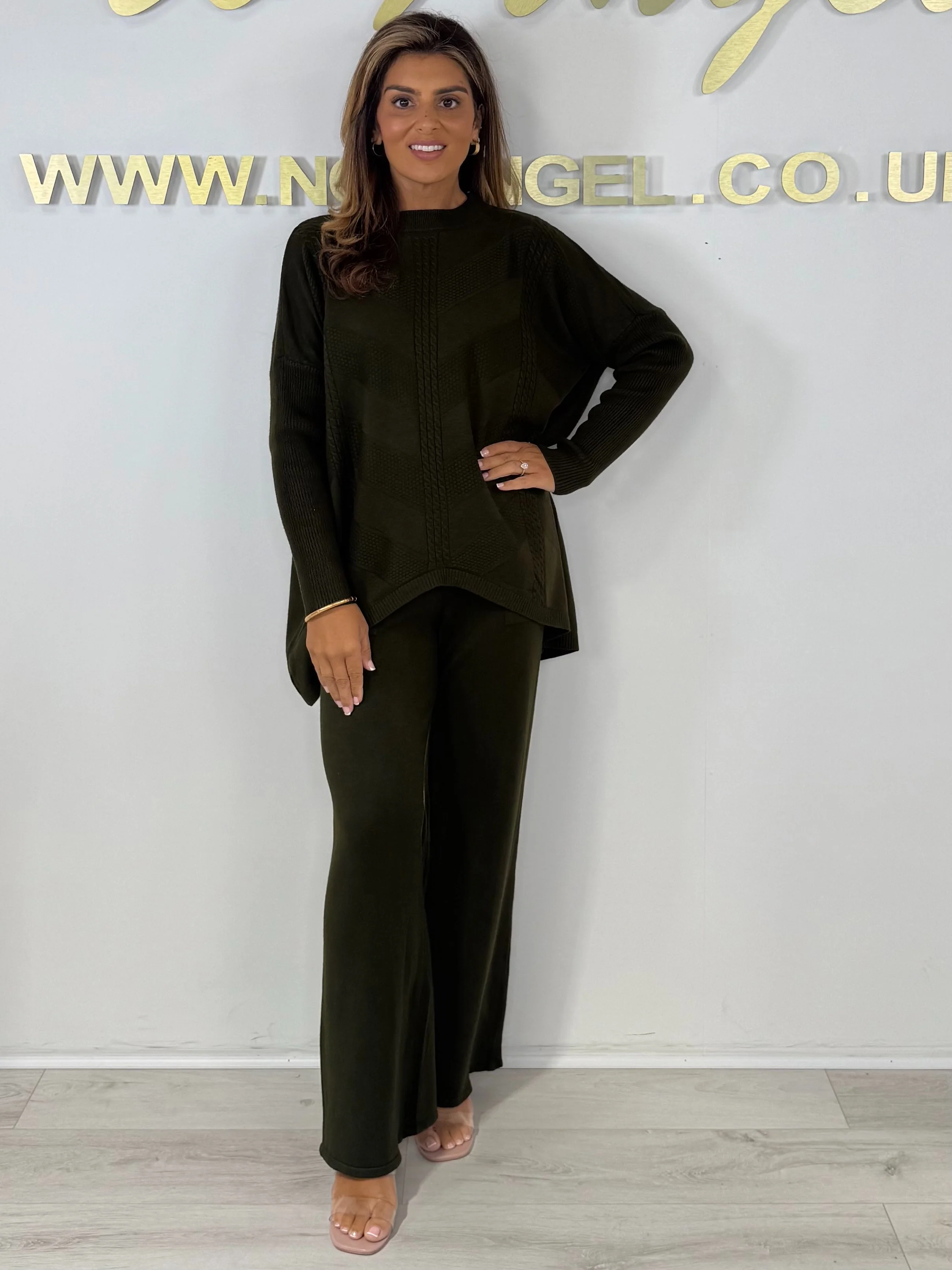 Soft Knit Cable Design Jumper & Wide Leg Trouser Co-ord (6 Colours) - Image 13