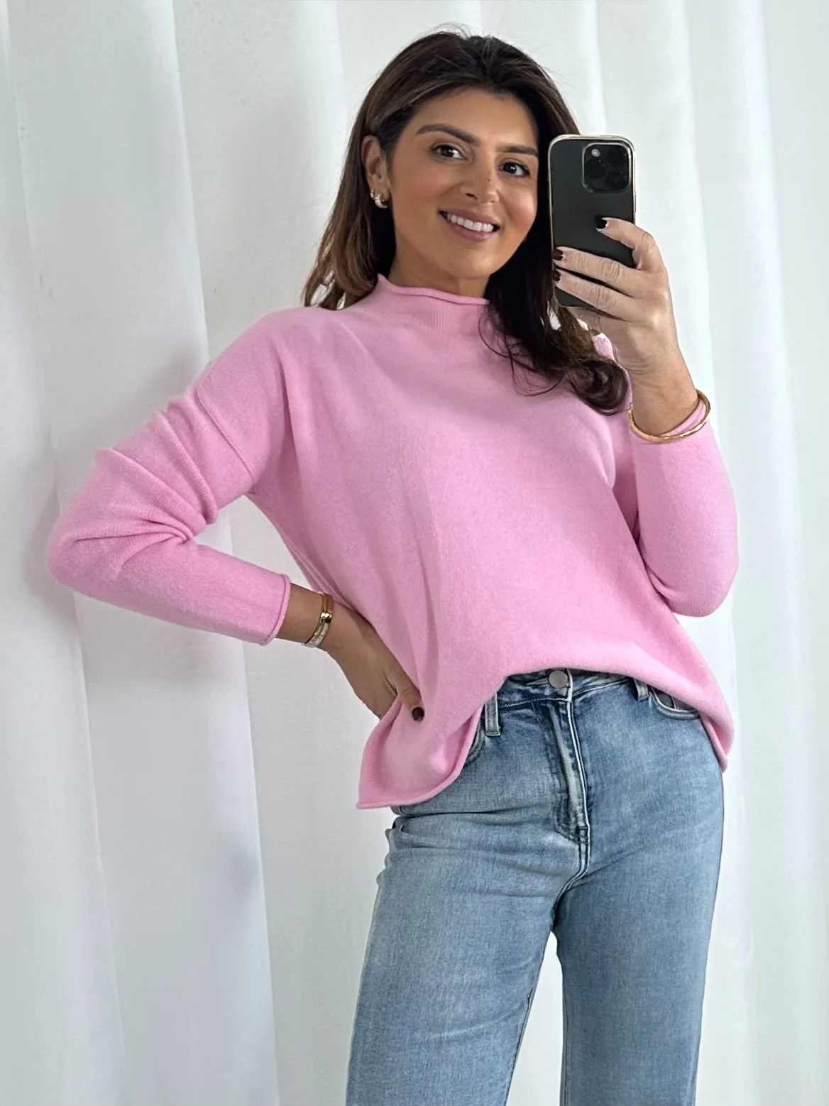 Soft Knit High Neck Jumper (5 Colours) - Image 11